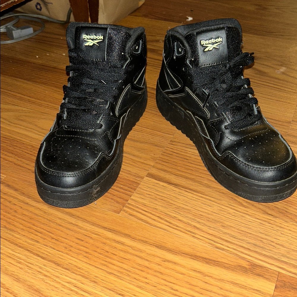 Reebok Black Leather High-Tops